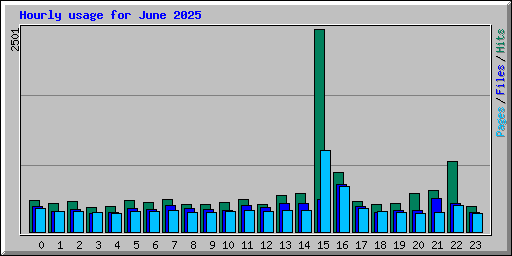 Hourly usage for June 2025