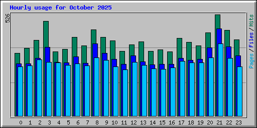 Hourly usage for October 2025