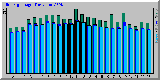 Hourly usage for June 2026